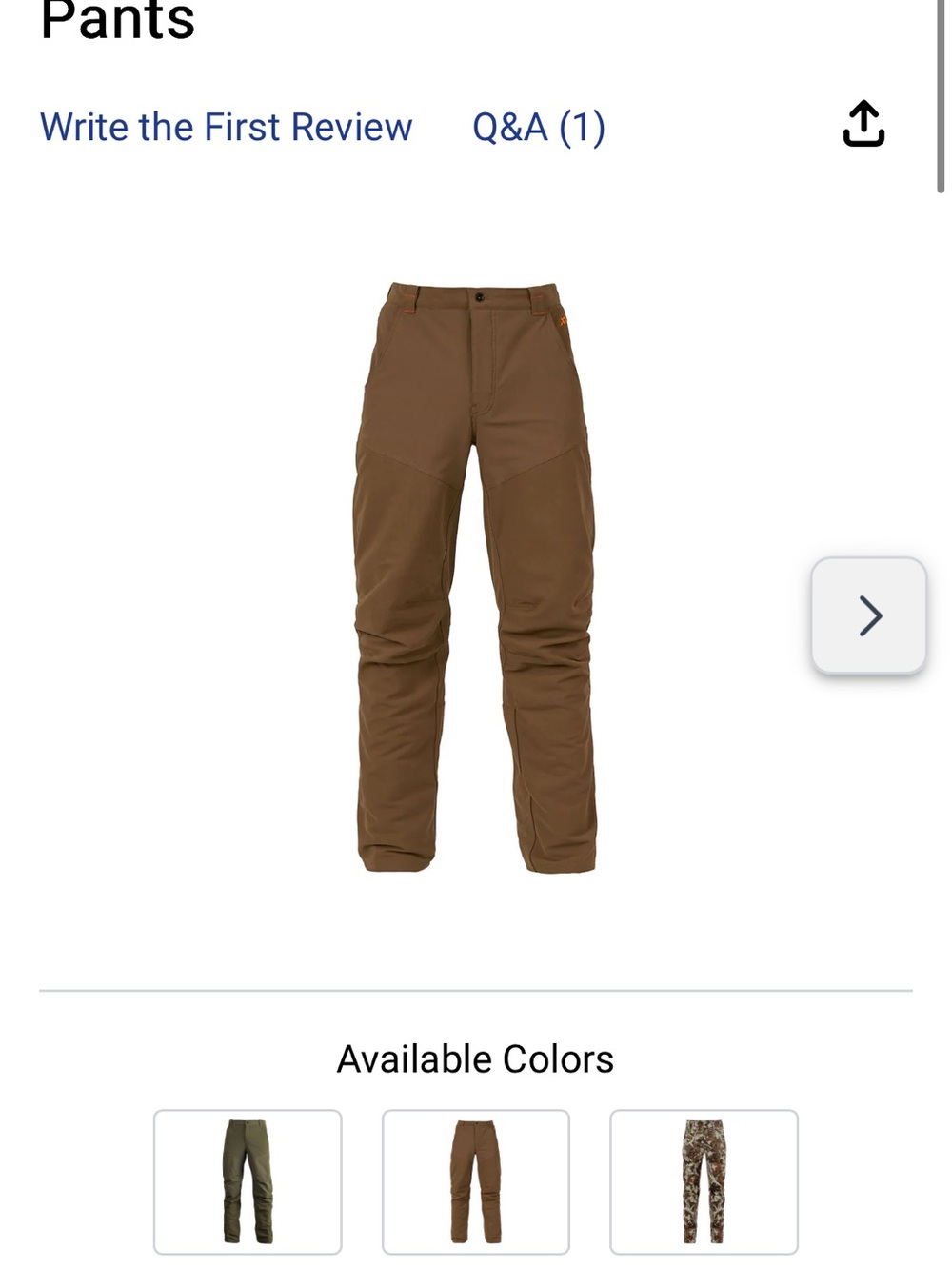 First Lite Men's Brown Cargo Pants